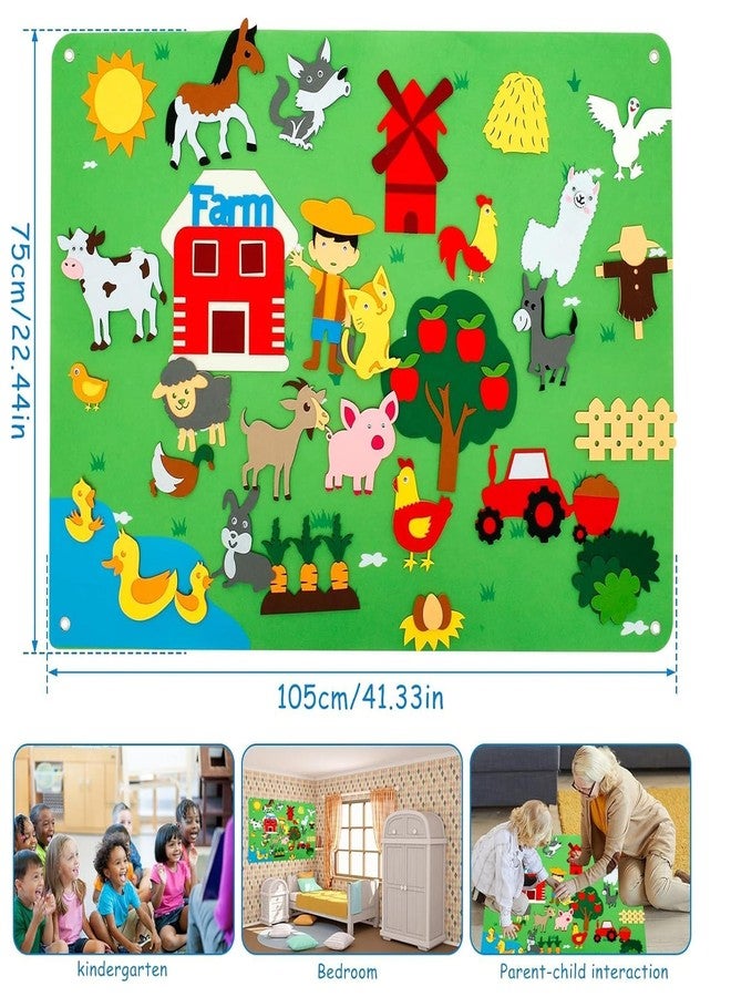 Kidology Montessori Farm Felt Story Board Set-Educational&Interactive Play Mat With Farm&Ocean Animals For Toddlers,Perfect For Preschool Storytelling&Early Learning Birthday Gifts,Multicolor - Image 3